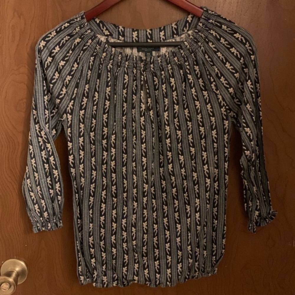 LRL Navy Print Tunic